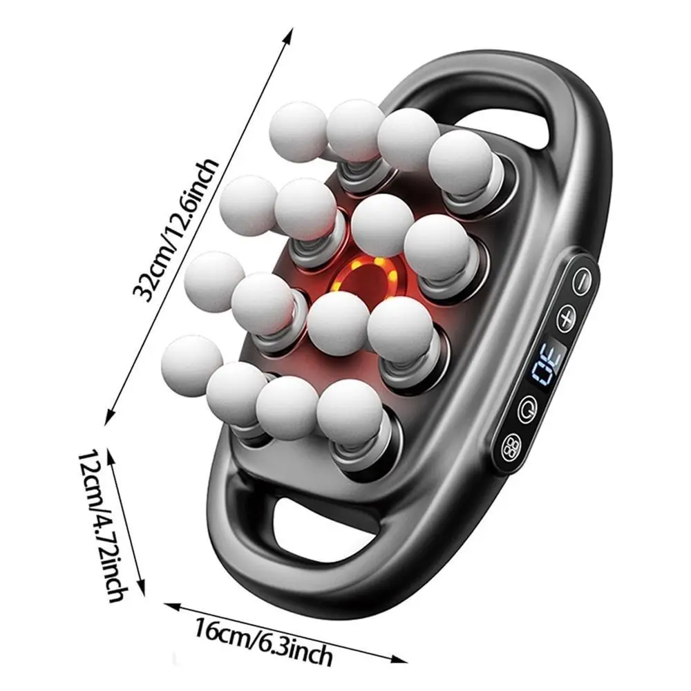 High-Frequency Vibration 16-Head Massager Fast Recovery 30 Intensity Levels Waist Massager Multifunctional Usage Durable