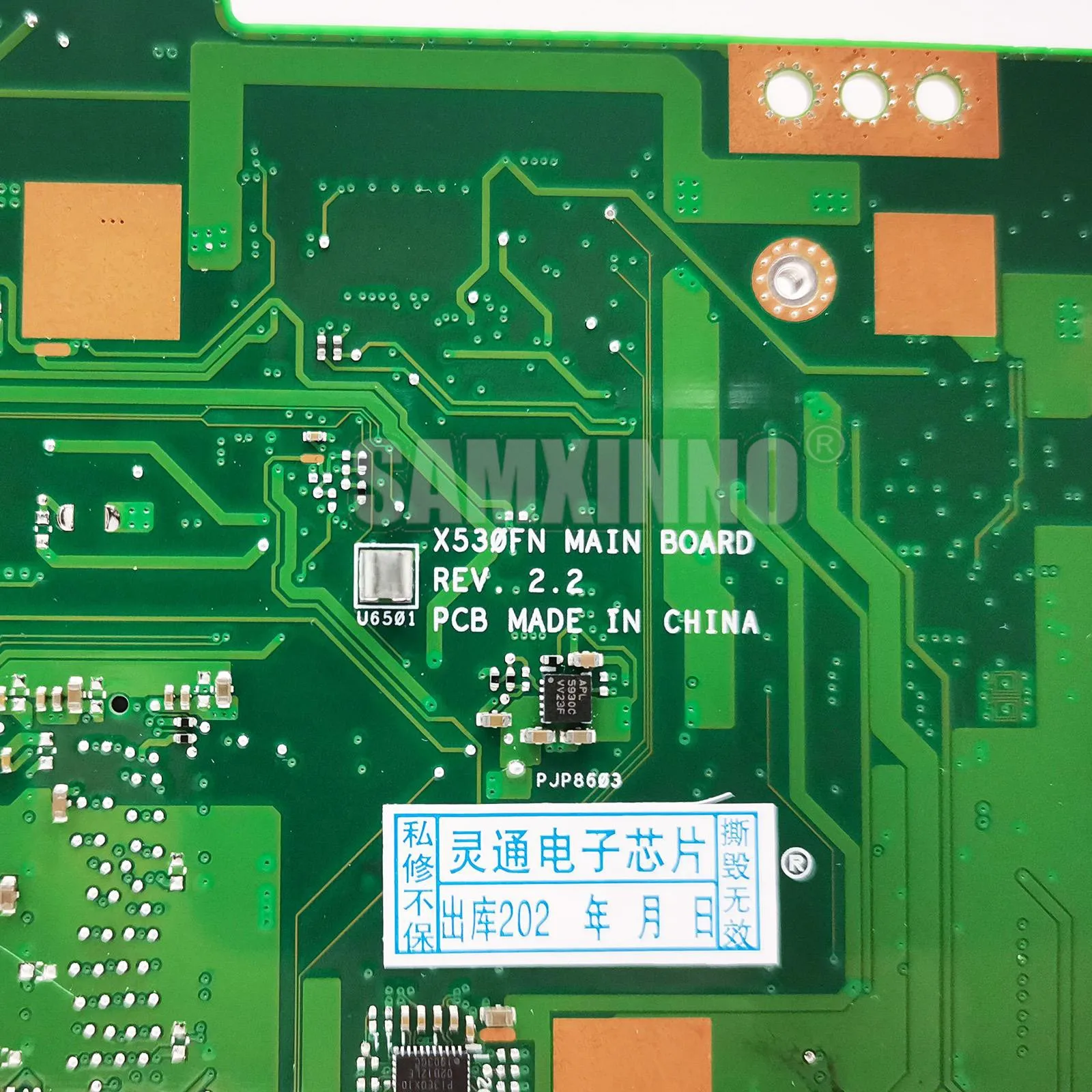 Imagem -04 - Samxinno X530fn Mainboard para Asus Vivobook S15 S5300 S5300f X530fa Placa-mãe Portátil I38145u I59265u I7-8565u Cpu Uma