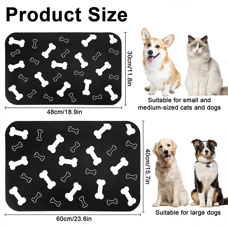 Pet Placemat Cat bowl Mat Dog Drinking Feeding Placemat Waterproof Pet Bowl Pad Easy to Clean Dog Food Mat Pet Feeder Supplies