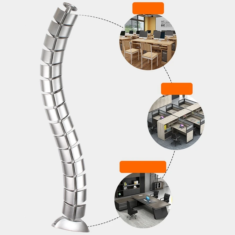 Kabelmanagement-Set, höhenverstellbare Schreibtisch-Aufbewahrungsbox mit vier Eingängen und rundem Kabel