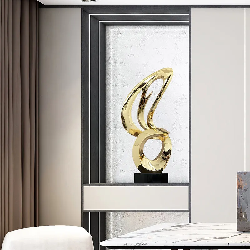 Home Decor Luxury Abstract Art Decoration Resin Sculpture Living Room Entrance Hotel Lobby Floor Decorations Craftwork