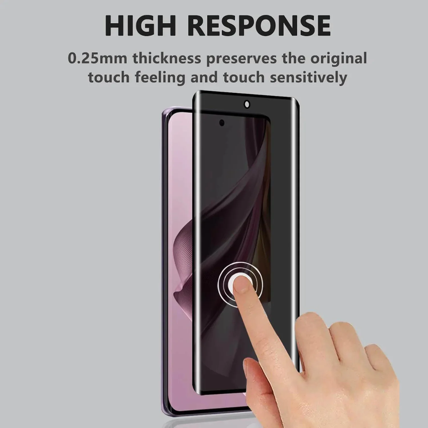 2/4Pcs Anti Spy Tempered Glass For Blackview A200Pro Screen Protector Privacy Glass