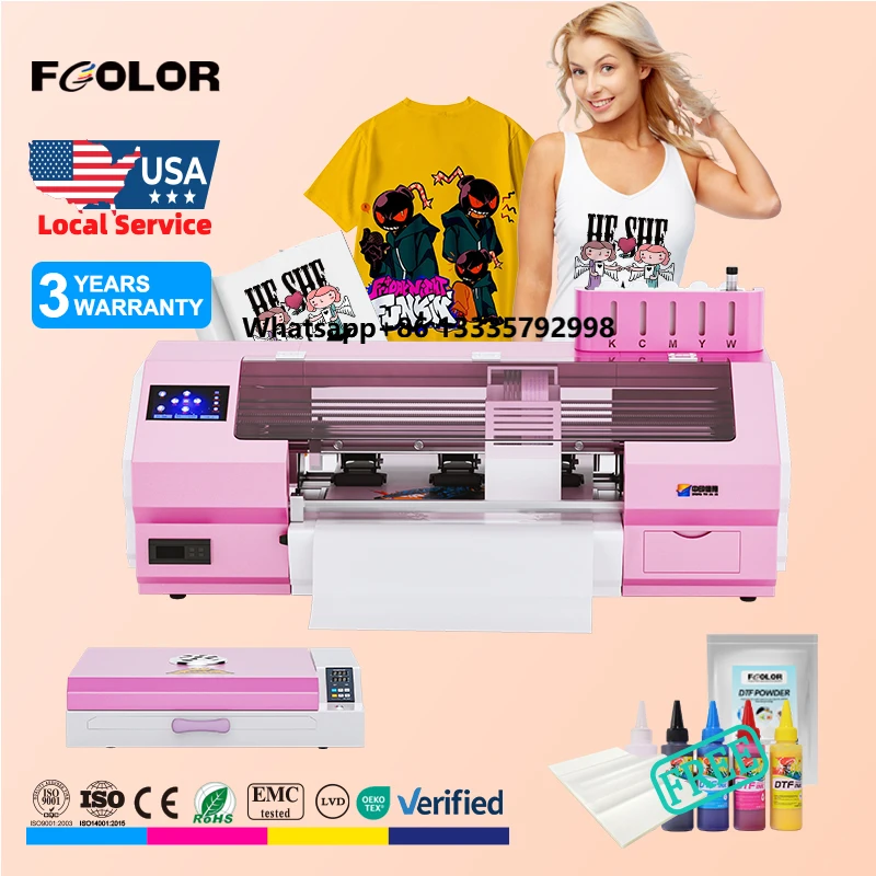

Fcolor Customize Easy to Maintenance 30CM 33CM T-Shirt Printing Machine L18050 A3 Dtf Printer for DIY Fabric Business