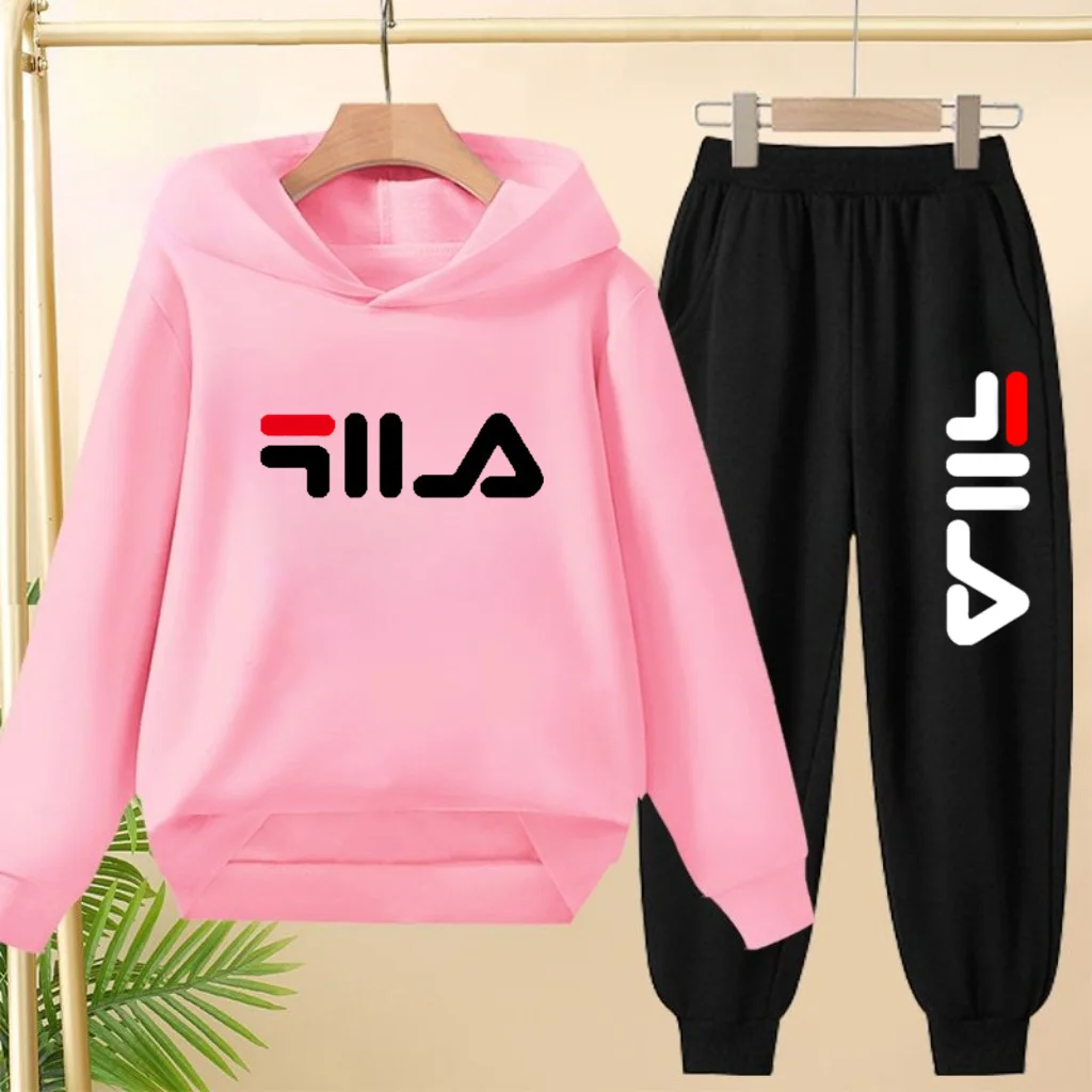 Children Commodity Hoodie Outdoor Sports Pullover3-12Yrs Coat Sweatshirt+Pants 2P Boys Girls Toddler Clothes Leisure Jogging Set
