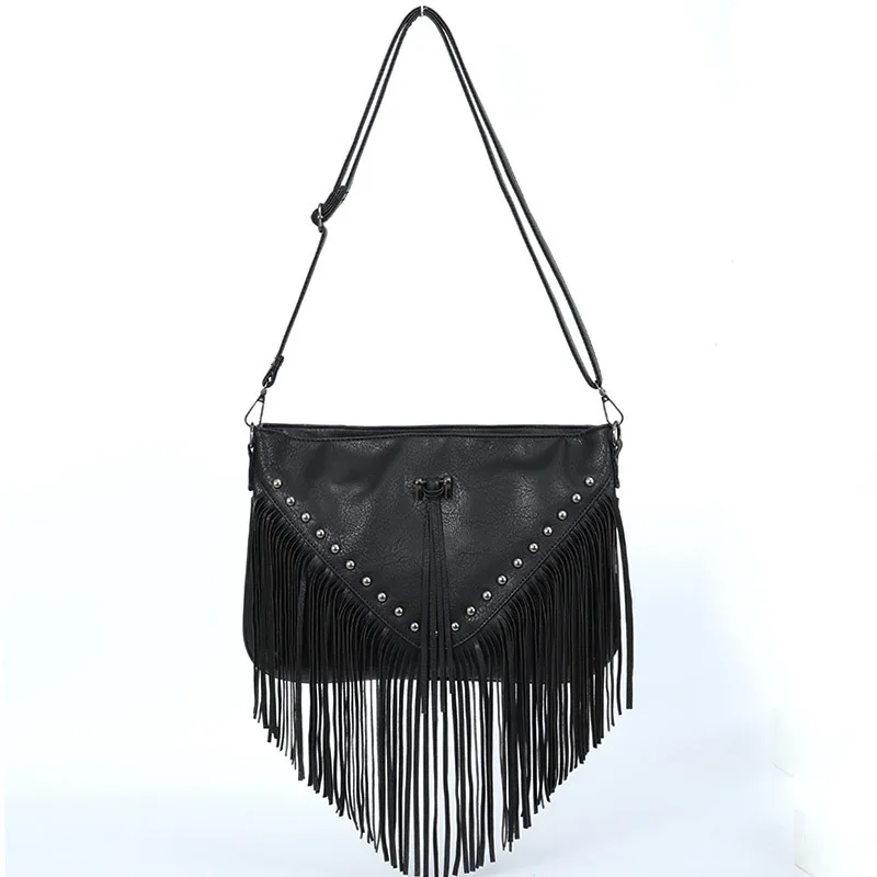 

Soft Shoulder Large Leather Single Bag Trendy Casual Tassel Handbag For Woman High-Quality Messenger Versatile Luxury Crossbody