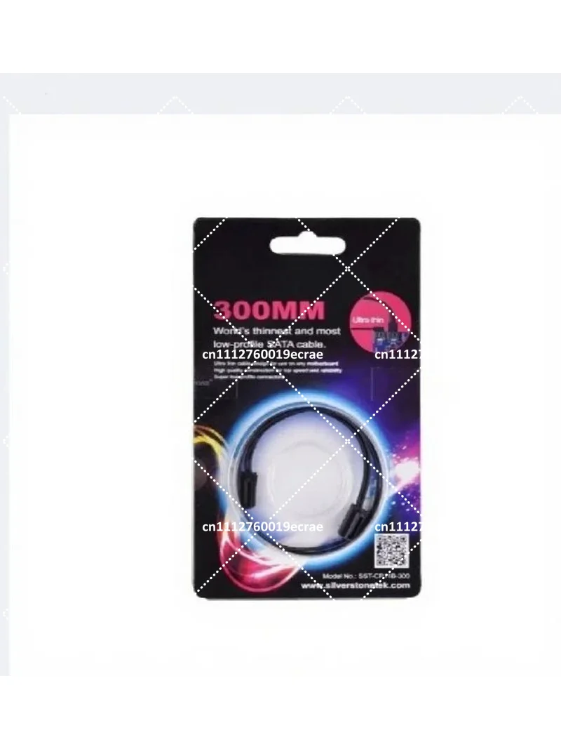Cable 90 Degree Angled Connector 6Gb/s 30cm Black Ultra Thin for Hard Drive SSD