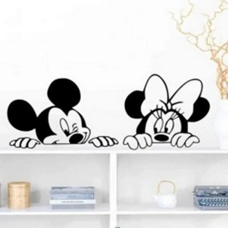 Disney Mickey Minnie Mouse Wall Stickers for Women Kawaii Home Decoration Cute Cartoon Girls Bedrooms Wall Stickers Decor Gifts