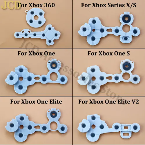 Imagen 1 del producto Botón de goma conductora de silicona JCD para Xbox One Slim Elite 1 2 controlador d-pad botón de tecla de contacto para Xbox 360 Series X S
