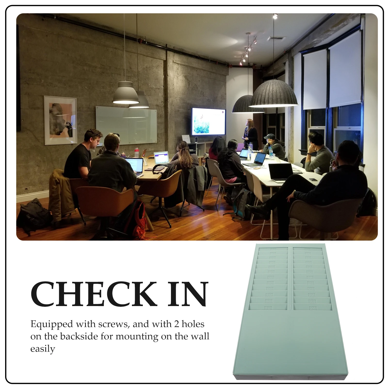 24 Slots Anwesenheitsmaschine Kartenhalter Weißes Rack Offizieller Organizer für Kartenzubehör