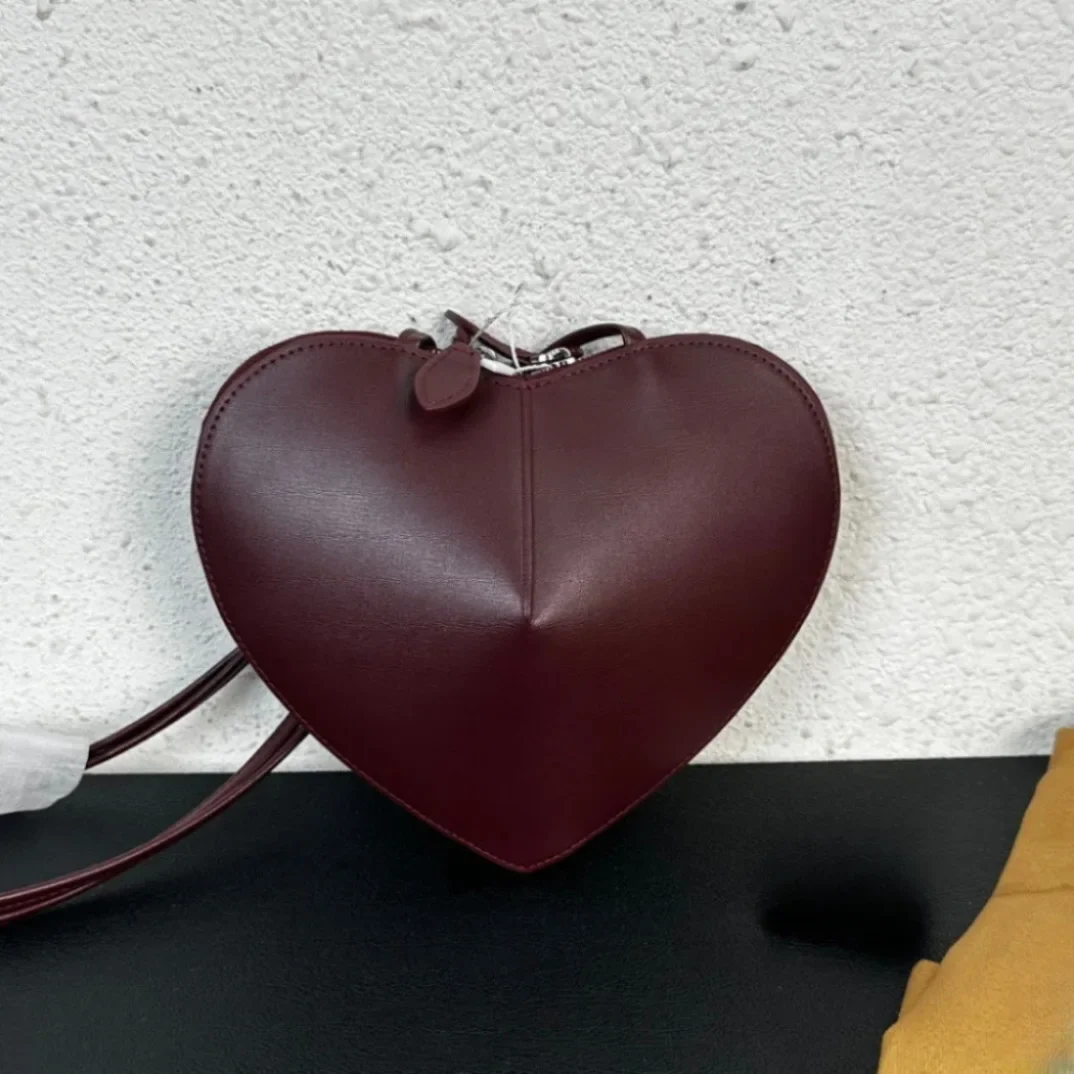 الحب على شكل قلب واحد الكتف حقيبة كروسبودي المرأة أزياء الربيع الصيف نمط جديد الكورية نمط بو الجلود حقيبة يد #2