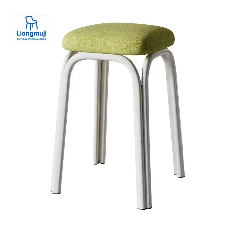 Taburetes Apilables Modernos y Sencillos para el Hogar, Taburetes de Plástico Reforzado para Mesa de Comedor, Silla de Madera, Banca de Madera