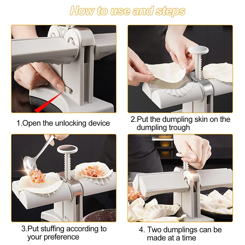 Dumpling Maker Machine Press Dumplings Mold Kitchen Accessories Automatic Pressing Tool DIY Empanadas Ravioli Mould Home Gadget