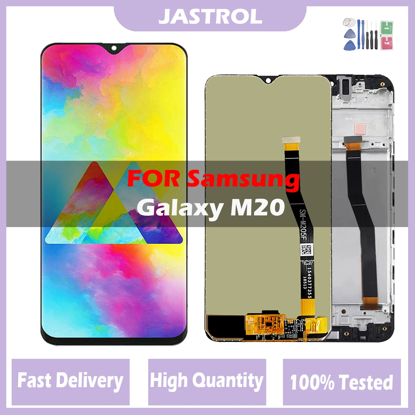 6,3 'Новый ЖК-дисплей для Samsung Galaxy M20 2019 SM-M205 M205F M205G/DS, ЖК-дисплей, сенсорный экран, дигитайзер в сборе, замена