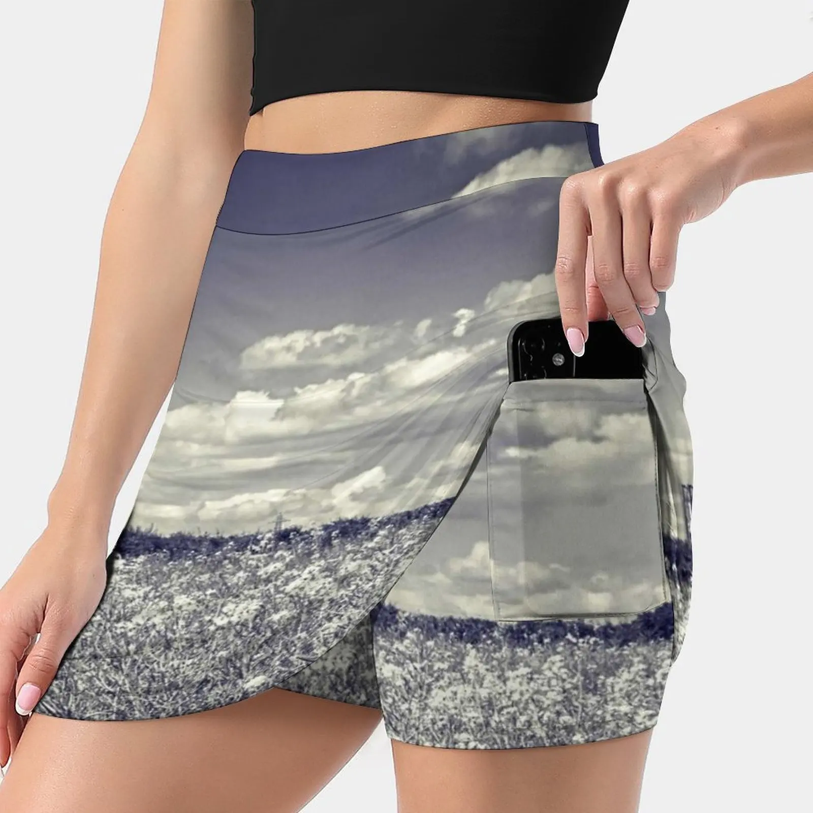 Following Dreams Women's skirt Sport Skort Skirt With Pocket Fashion Korean Style Skirt 4Xl Skirts Landscape Monochrome