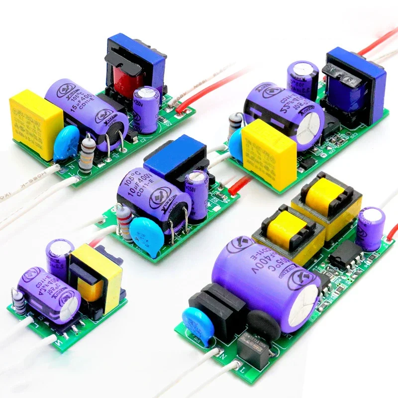 10pcs LED Drivers Set 3W-24W Isolated Constant Current AC-DC Converter Power Units 300mA/250mA Transformer for LED Lighting