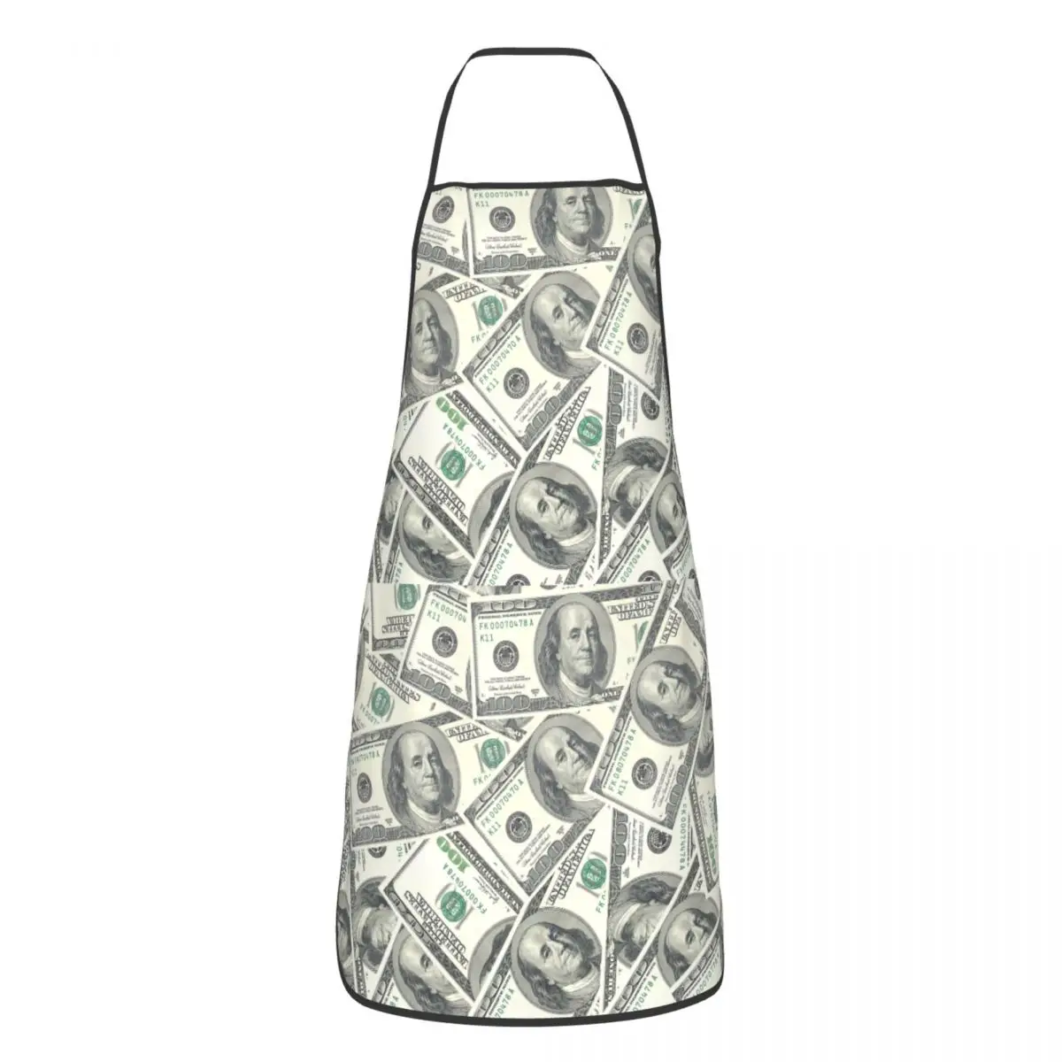 Custom American Money Dollar Bill Apron Women Men Unisex Bib Cooking Kitchen Tablier Cuisine Chef Gardening