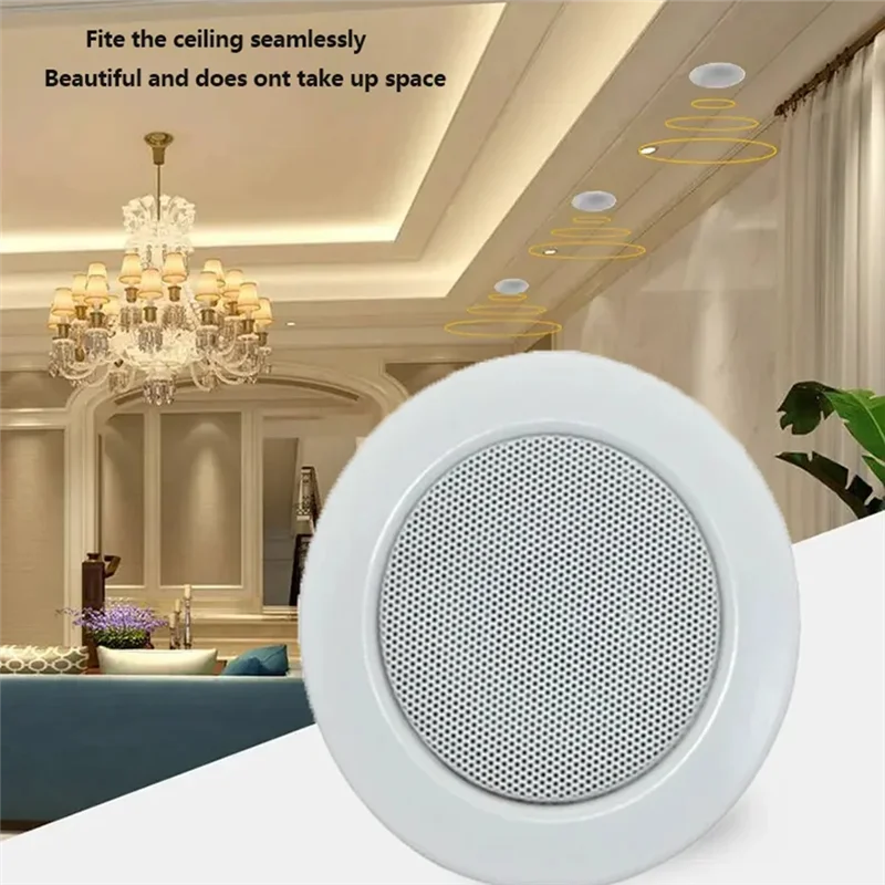 A45U Bathroom 3Inch 8Ohm 6W Passive Ceiling Speaker 3-Inch Ceiling Speaker Small Ceiling Speaker
