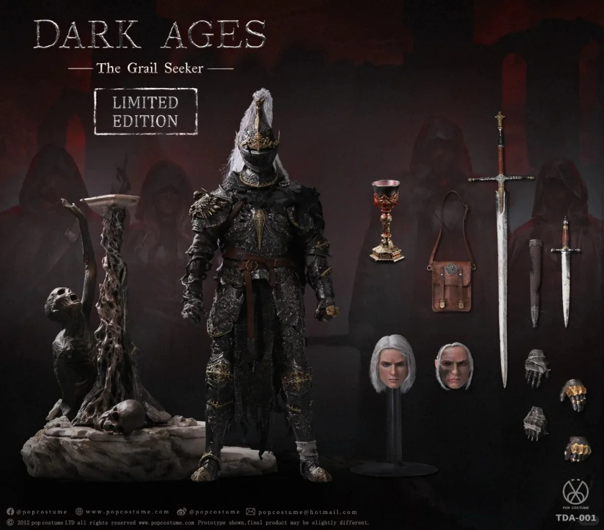 POPCOSTUME Originale 1/6 Età Scure - Sacra Graal Maledizione Galahad Mobile Rame Puro Armatura Fatta A Mano In Edizione Limitata Modello Toygift