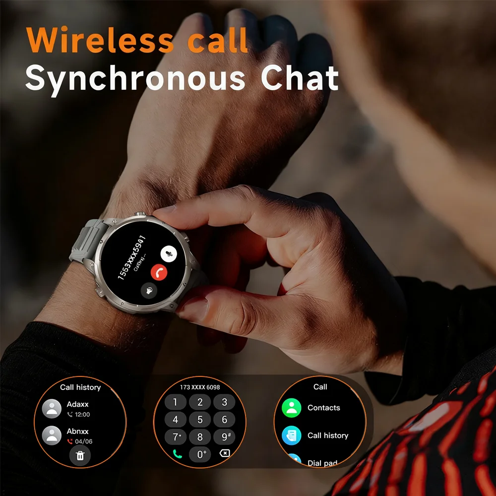 2025 New Outdoors Military GPS Sports Smart Watch Men Built-in Dual-Band GNSS Compass Altimeter 10ATM Bluetooth call Smartwatch