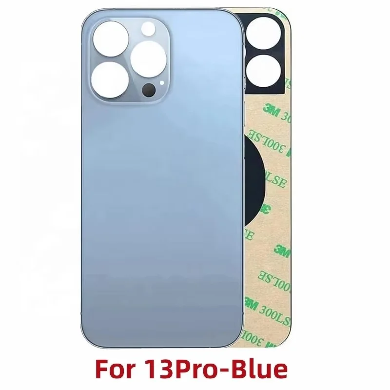 

Заднее стекло + клей 3 м для IPhone 13 Pro-13 Pro Max Стекло задней крышки Быстрая замена корпуса Крышка батарейного отсека Заднее стекло с большим отверстием