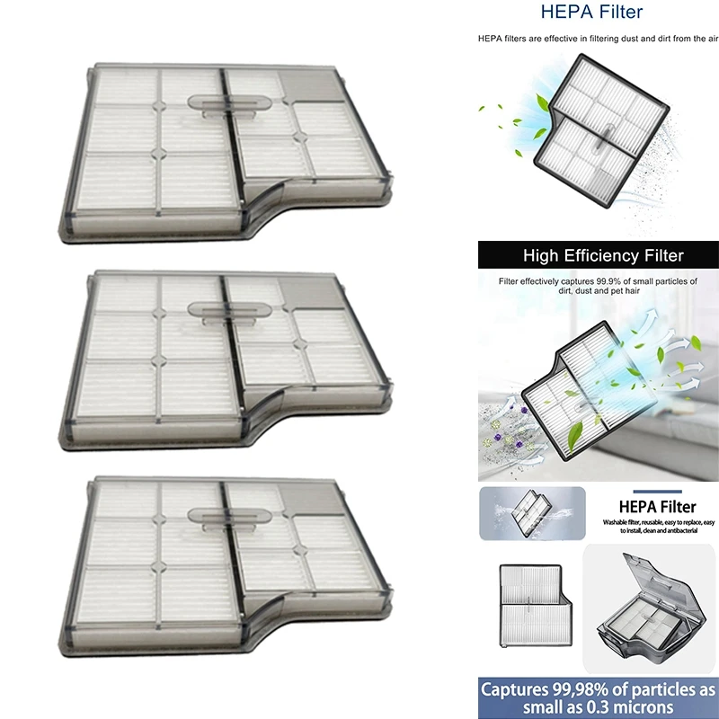 Filter Replacement For Roborock Saros 10/G30 Robot Vacuum Cleaner Part Washable Filter High Efficiency Filters