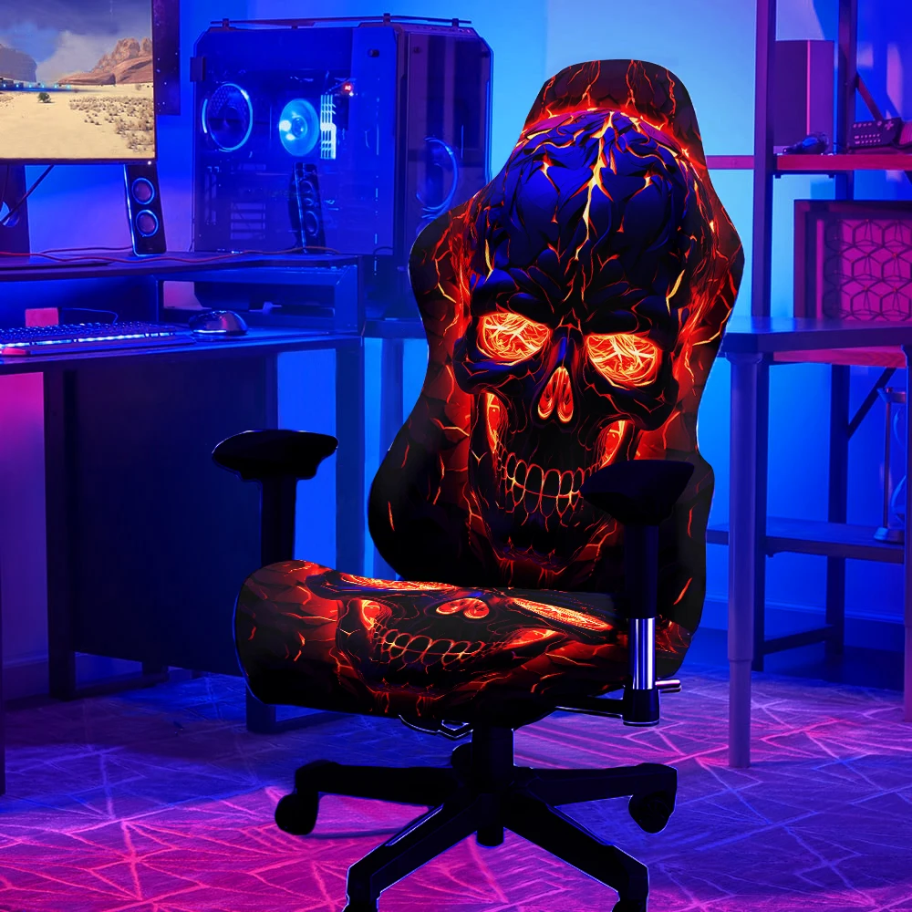 Thick Glowing Gaming Chair Cover Office Computer Game Chair Slipcovers Stretchy Polyester Reclining Racing Seat Chair Covers