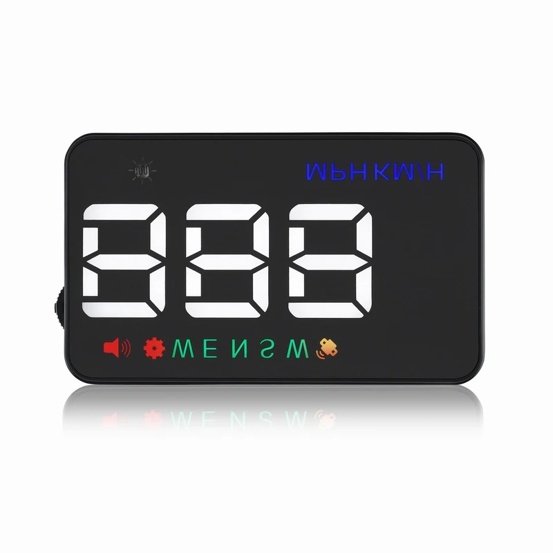 WIIYII Automatic Brightness Adjustment A5 GPS Speedometer Compass Heads-up Display Projector Overspeed Alarm 3.5 Inch LED HUD