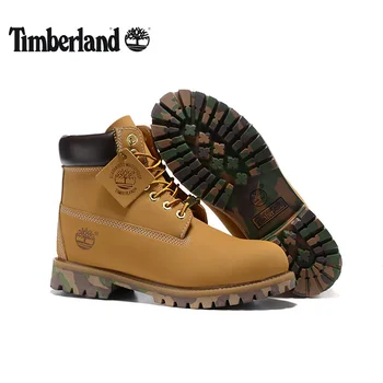 TIMBERLAND 남성용 독특한 10061 위장 미끄럼 방지 부츠, 남성용 가죽 발목, 밀 옐로우 하이킹 신발, 40-45 