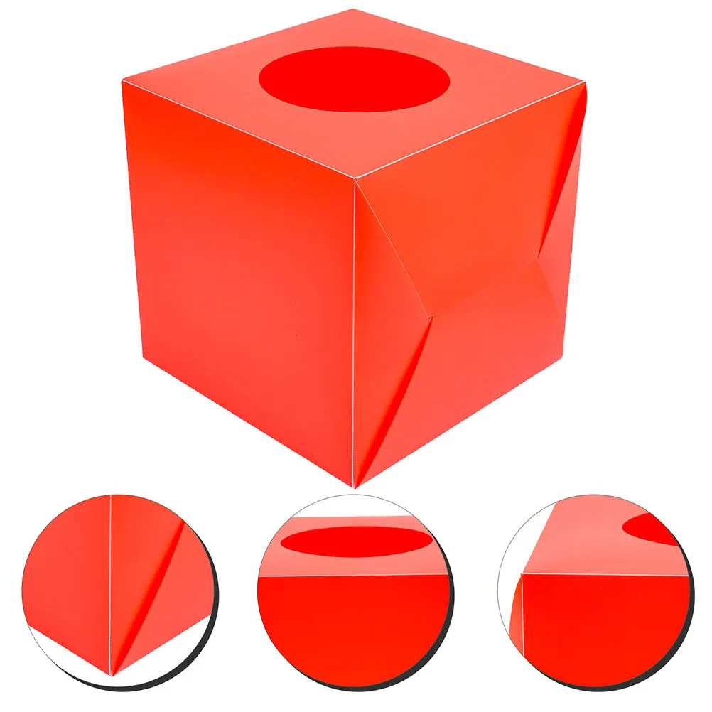 

2pcs Lottery Box Raffle Ball Game Storage Container Multi-Function Meeting Party Use Cubic Donation Case Ticket Holder Annual
