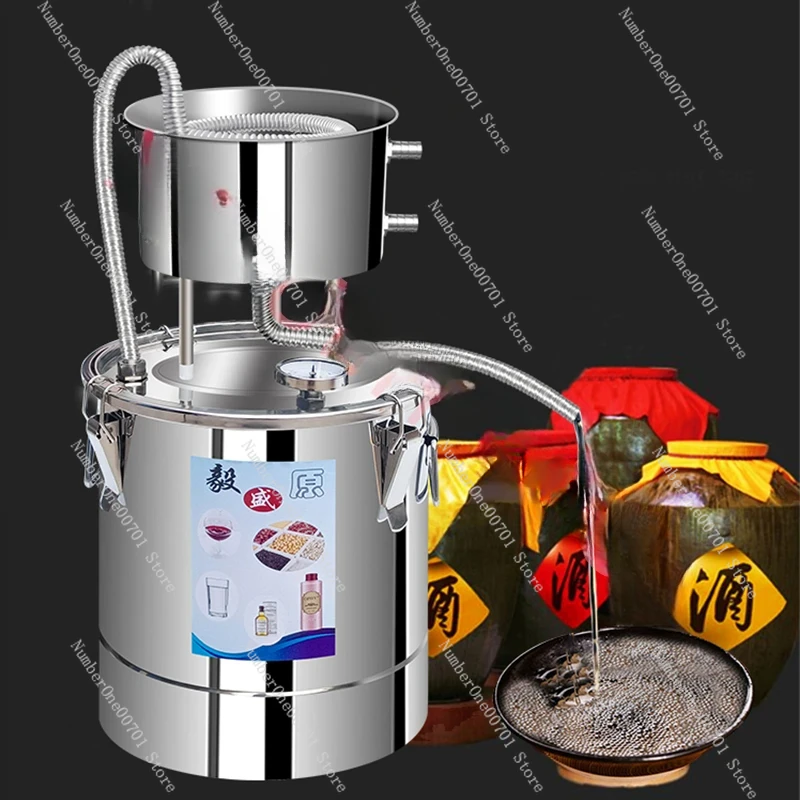 10L Water Alcohol Distiller Stainless Steel DIY Moonshine Equipment for Whisky Wine Still Home Brewing Kit