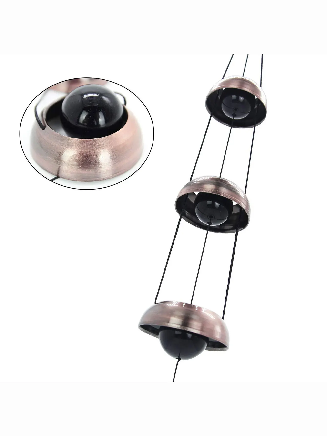 Retro Japanese pagoda wind chimes，metal，Used for interior, balcony, garden and temple decoration, blessing wind chimes