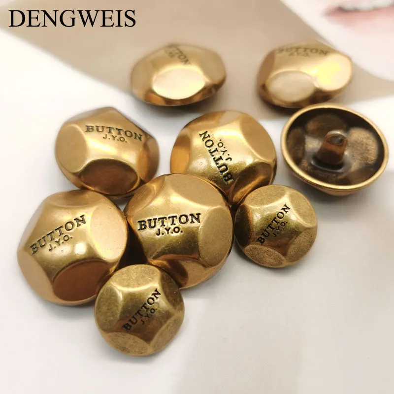 Fashion Luxury Golden Round Sewing Buttons diy Clothing Shirt Sewing Accessories Craft Supplies Sewing Buttons Wholesale 6pcs