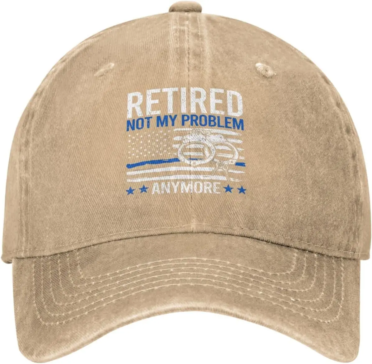 

Бейсболка «Полицейская тонкая синяя линия» из хлопка с эффектом потертости, регулируемая, для пенсионеров (не моя проблема)