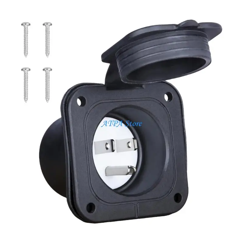 

U13C Easy Installation Campers Power Outlet 15A 125V Explosions Waterproof Power Socket Nylon Housing