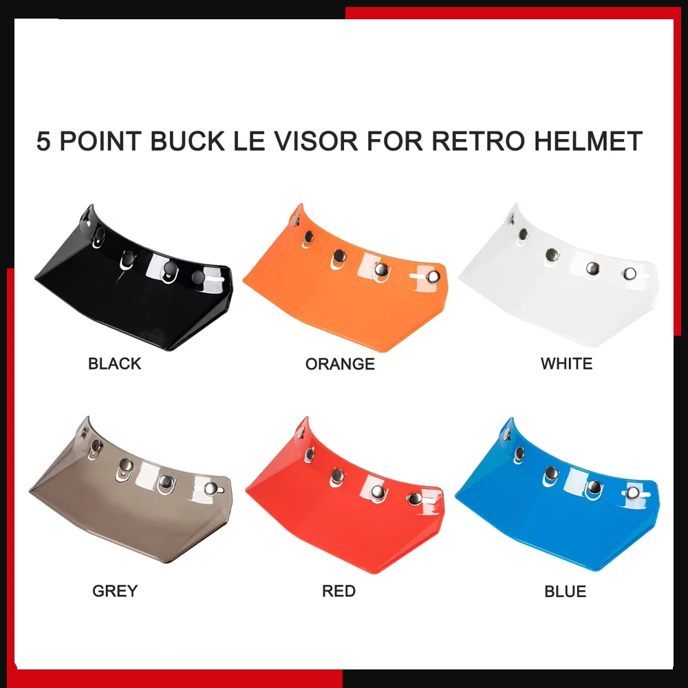 Universal 5-Snap Visor for Open Face Motorcycle Helmet Wind Flip Up Visor Shield Motorcycle Helmet Cap Tongue