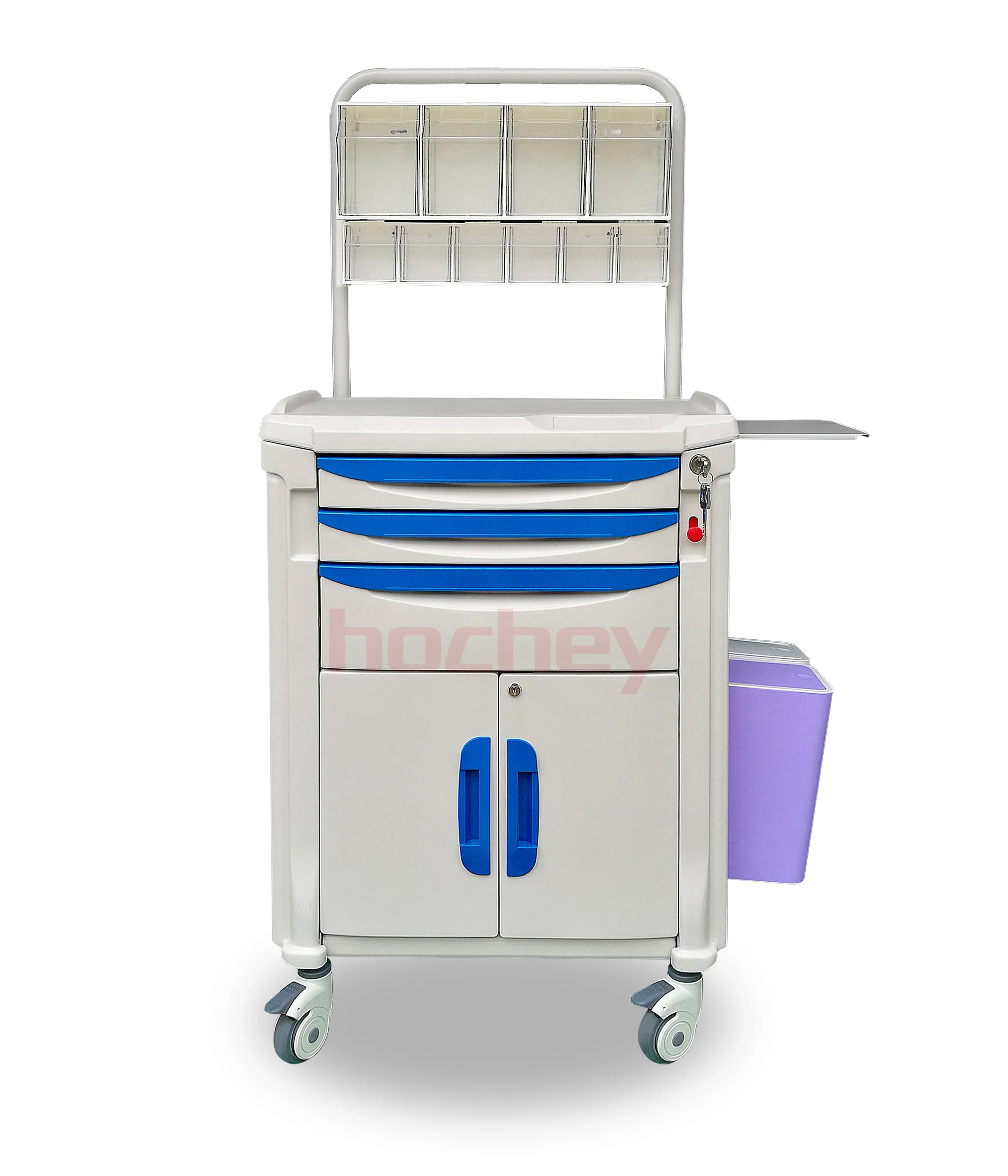 MT MEDICAL High Quality Mobile Hospital Nursing Trolley Hot Sale ABS Emergency Anesthesia Medical Trolley Modern Design