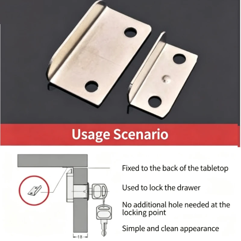 200pcs Sheet drawer lock piece tongue stopper accessories, home tool accessories are suitable for drawer doors and cabinets, etc