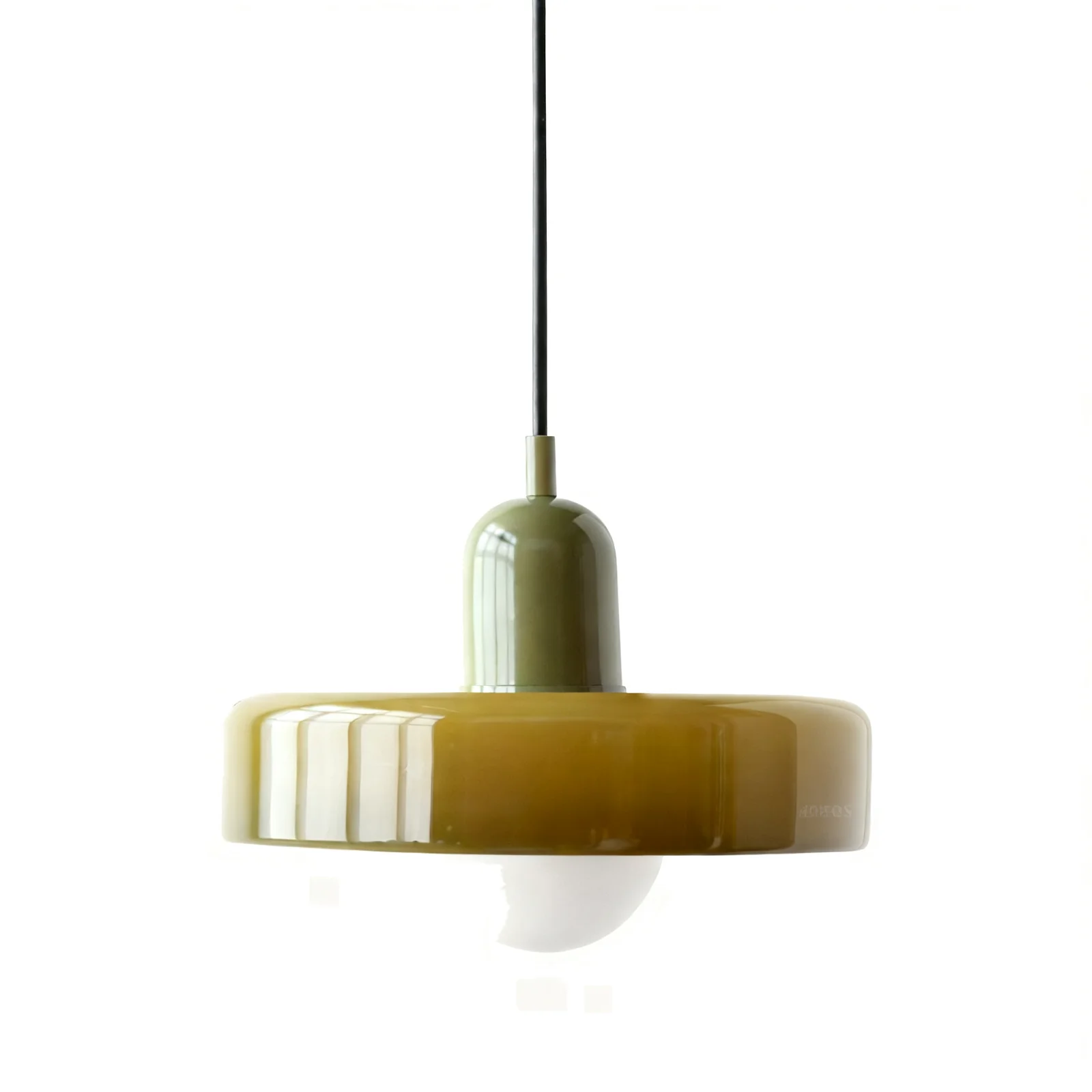 Elegant Green Pendant Light Mid Century Modern Style Features Adjustable Cable Home Décor - Bulbs