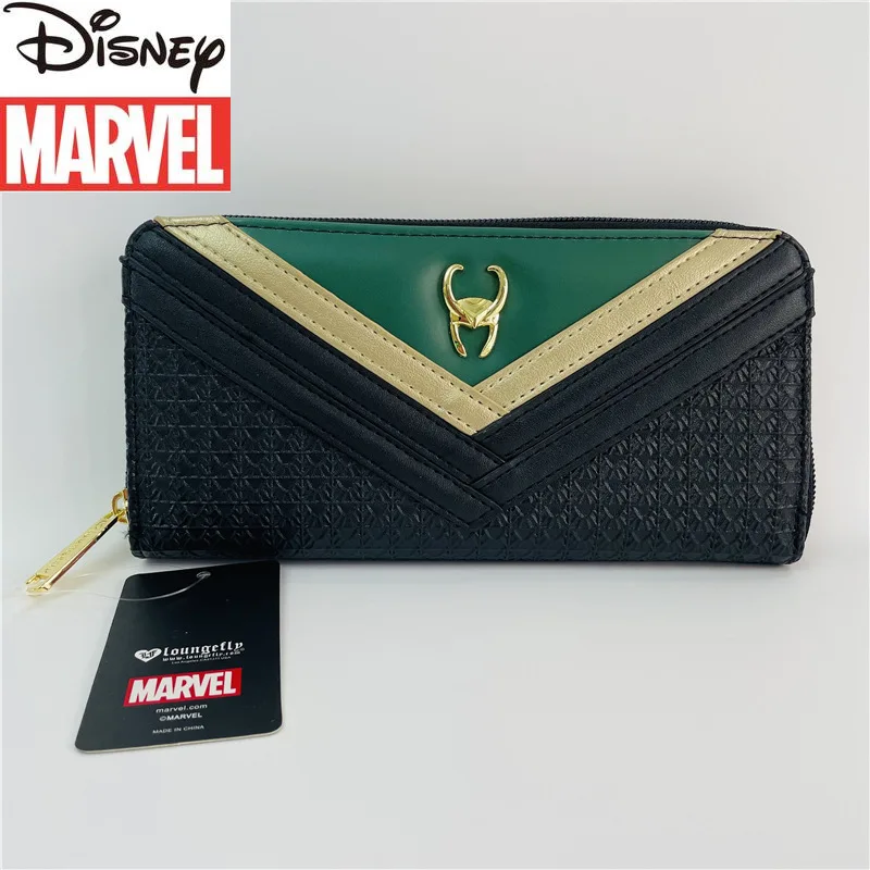 Homens Disney Marvel Loki Carteira Longa Multi-Card Slot, Embreagem de Alta Qualidade, Grande Capacidade, Marca de Luxo, Original, Novo