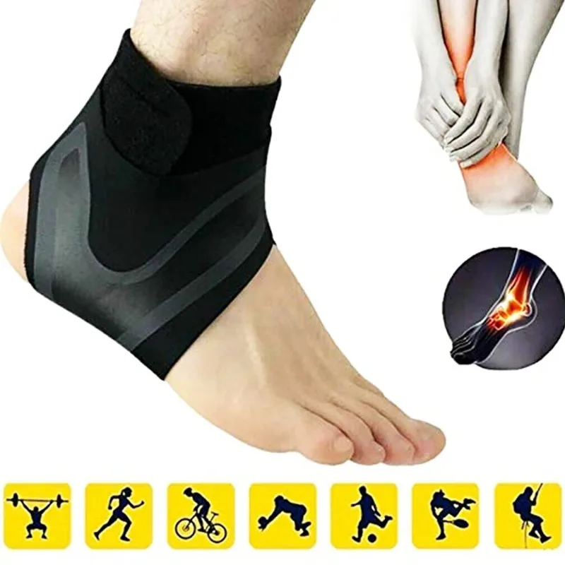 

Elastic Ankle Brace Guard Foot Anti-Sprain Support Heel Protective Strap 1Pcs Adjustable Compression Ankle Sleeve
