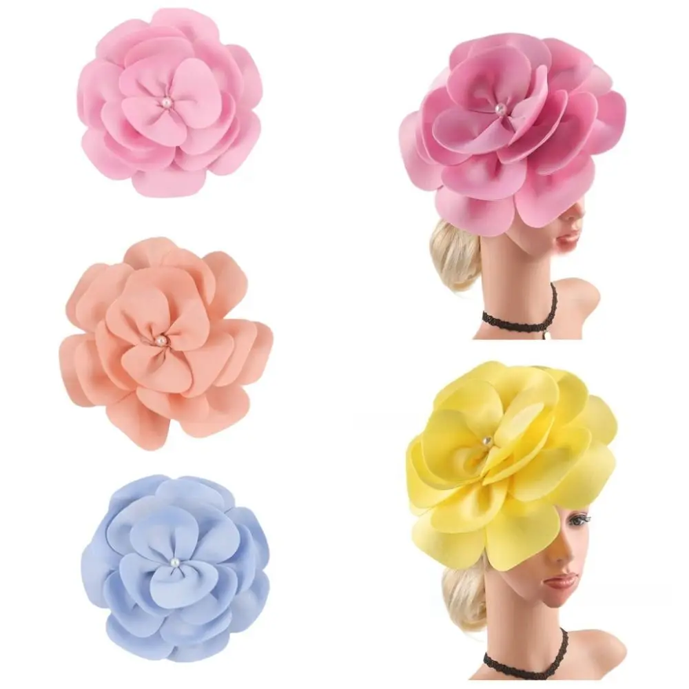

Fashion Headpiece 3D Flower Fascinators Hat Large Flower Formal Rose Fascinators Large Flower Headband Wedding Events