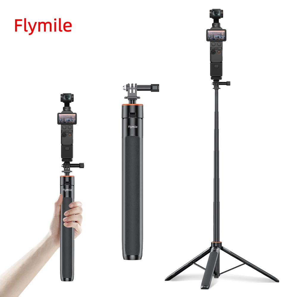 

Flymile 1.38M Selfie Stick Tripod for DJI Pocket 4/Insta360 X5//Action 6 Camera Accessories Extension Rod Live Video Bracket