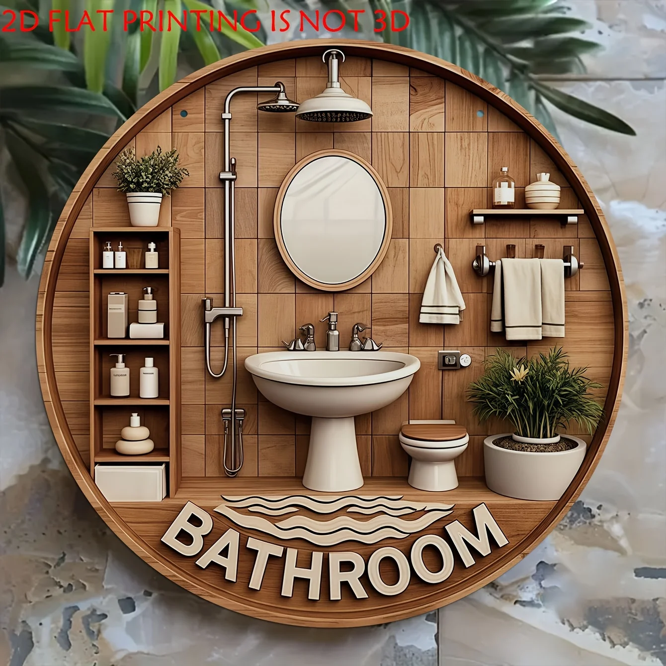 Eén 2D platte ronde houten dec - Home One Bathroom recensie en prijs