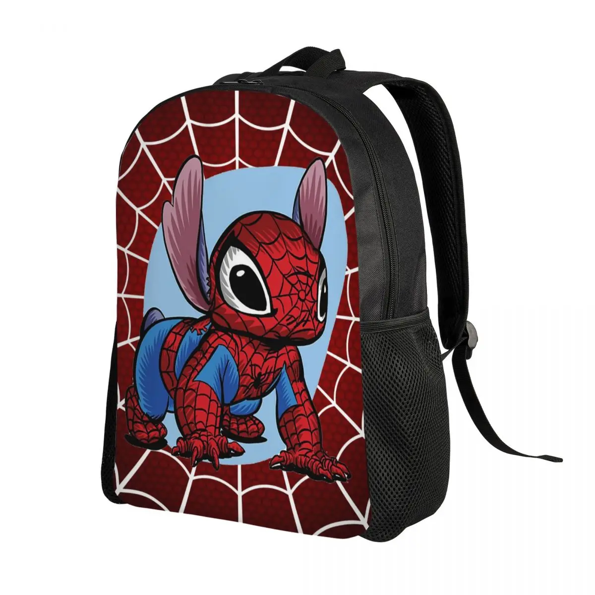 Custom 3D Printing Stitch Spider Man Anime Backpack Boys Girls School College Travel Bags Men Women Bookbag Fits 15 Inch Laptop