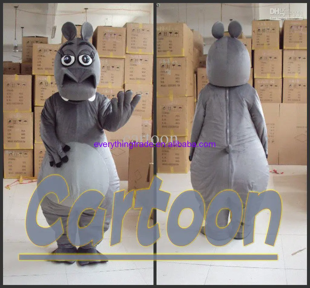 

New Adult Hot Sale Foam Cute Hippo Cartoon Mascot Costume Plush Christmas Dress Halloween Mascot Costume