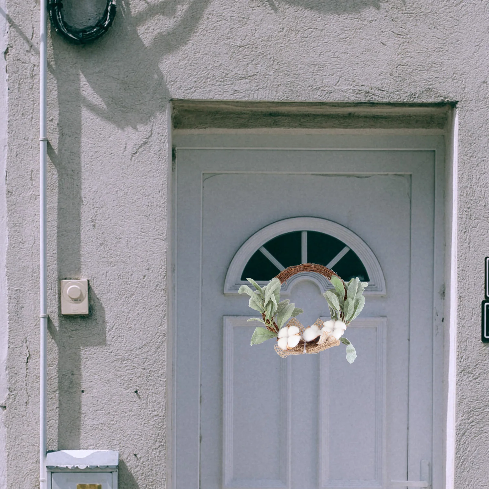 

Artificial Garland Wreath Plain Minimalist Hoop Lemon Versatile Decorative Accessory Vintage Wooden for Front Door