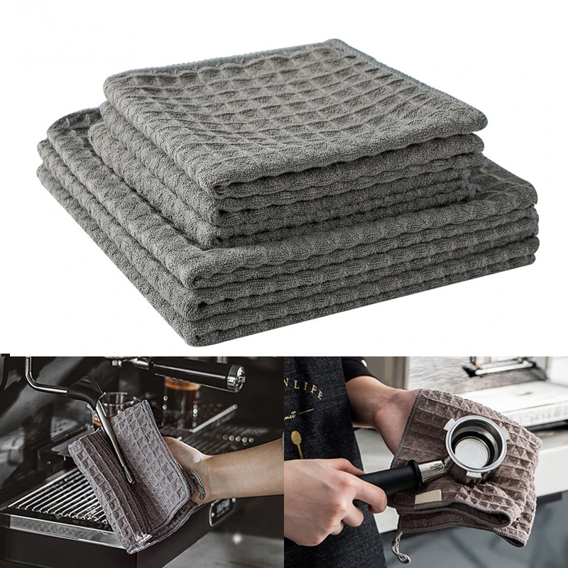 Super Absorbent Barista Bar Towel Coffee Machine Special Rag No Lint Square Towel Cleaning Cloth Coffee Machine Cleaning Towel