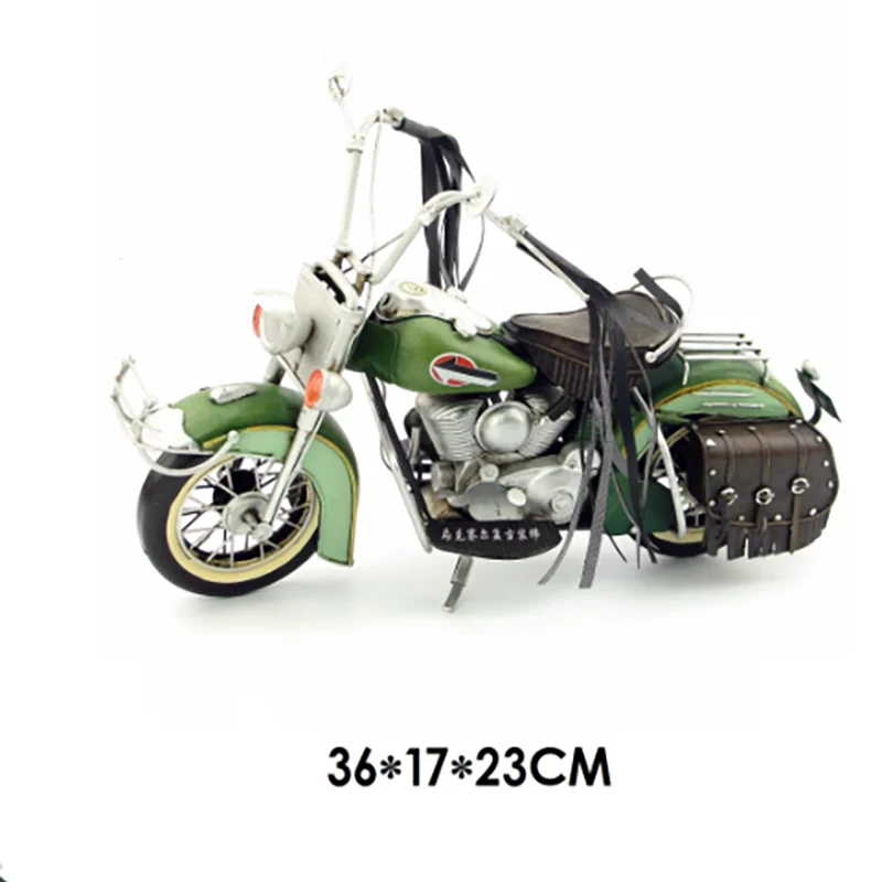 

Ironwork（About 36*17*23 CM）1962 Handmade iron sheet motorcycle model desktop decoration handicraft item Adult gift