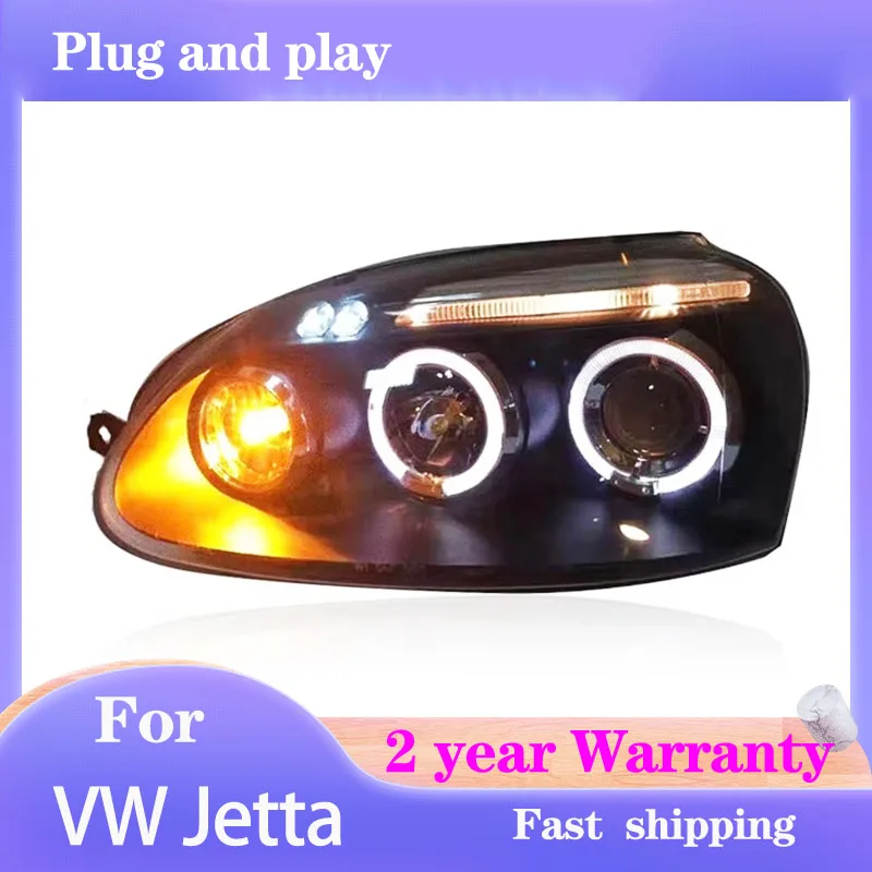 

Car Styling for VW Jetta Headlights 2006-2010 Jetta Mk5 Head Light DRL Turn Signal Low High Beam Projector Lens