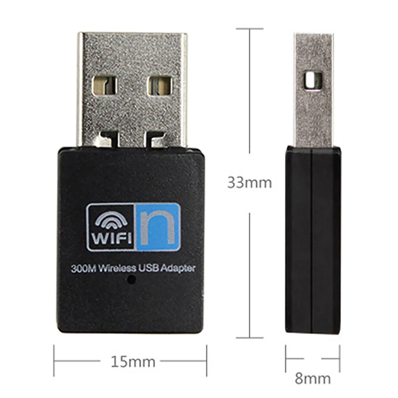 300Mbps Mini USB Wireless Wifi Adapter Wi Fi Network LAN Card 802.11b/g/n RTL8188 Adaptor Network Card For PC Desktop Computer